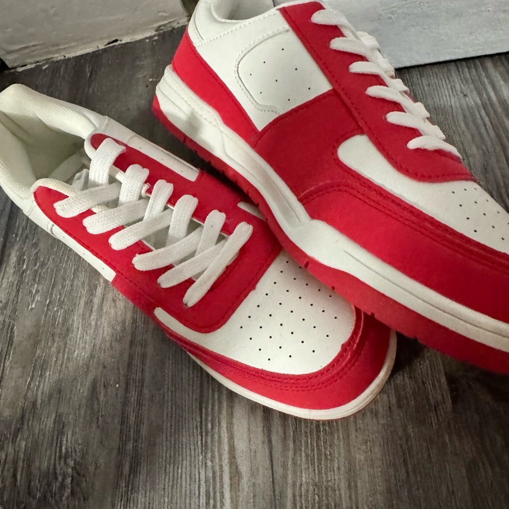 FabKids Red and White Kids Sneakers